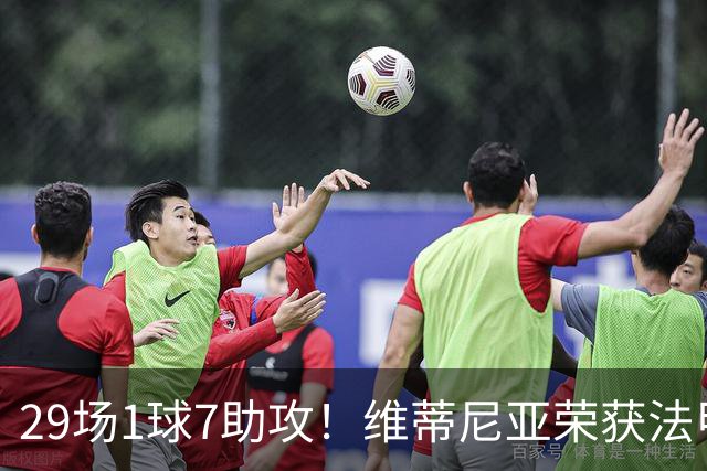 29场1球7助攻！维蒂尼亚荣获法甲最佳球员奖